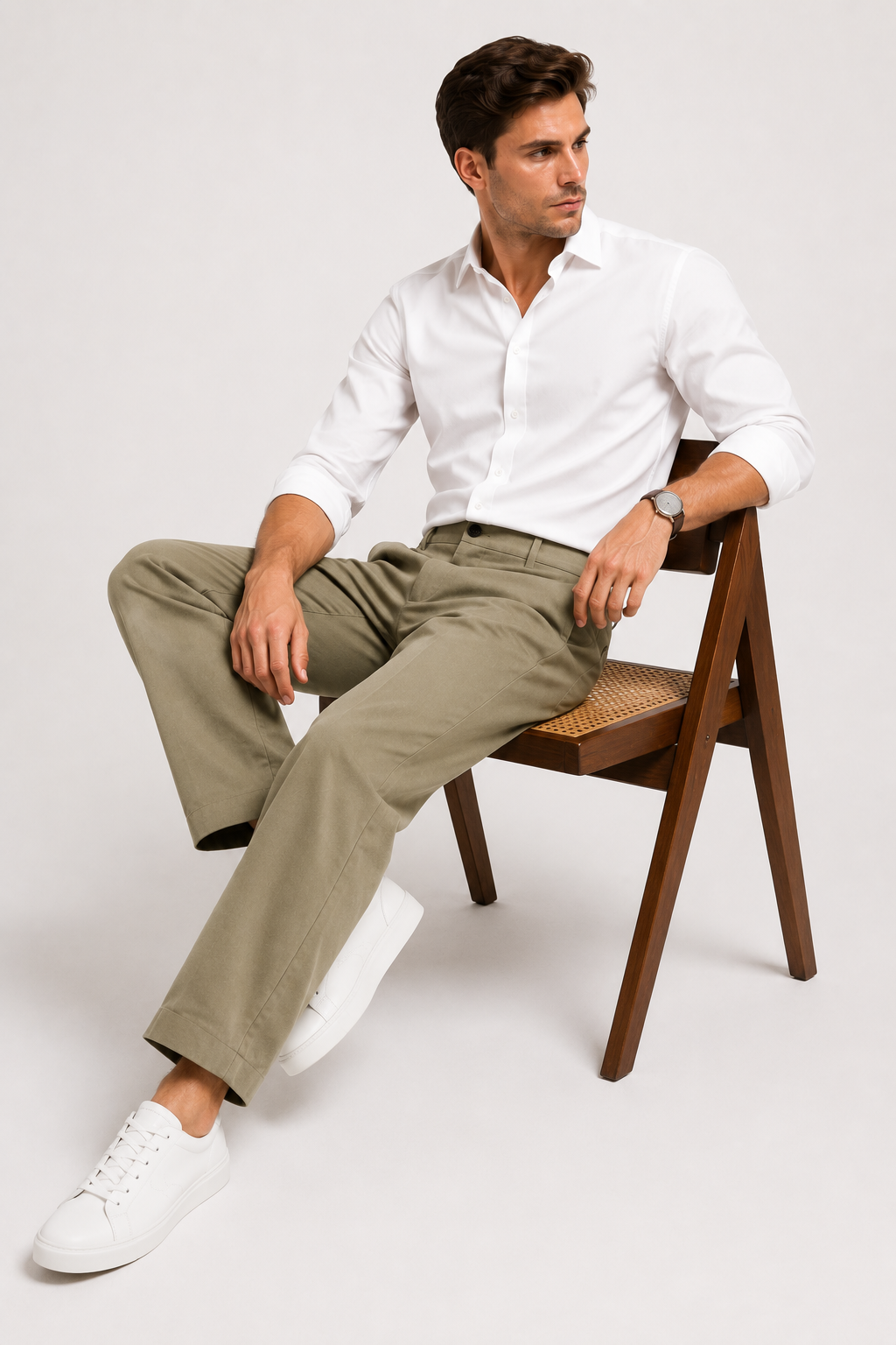 Khaki Linen Pants For Men