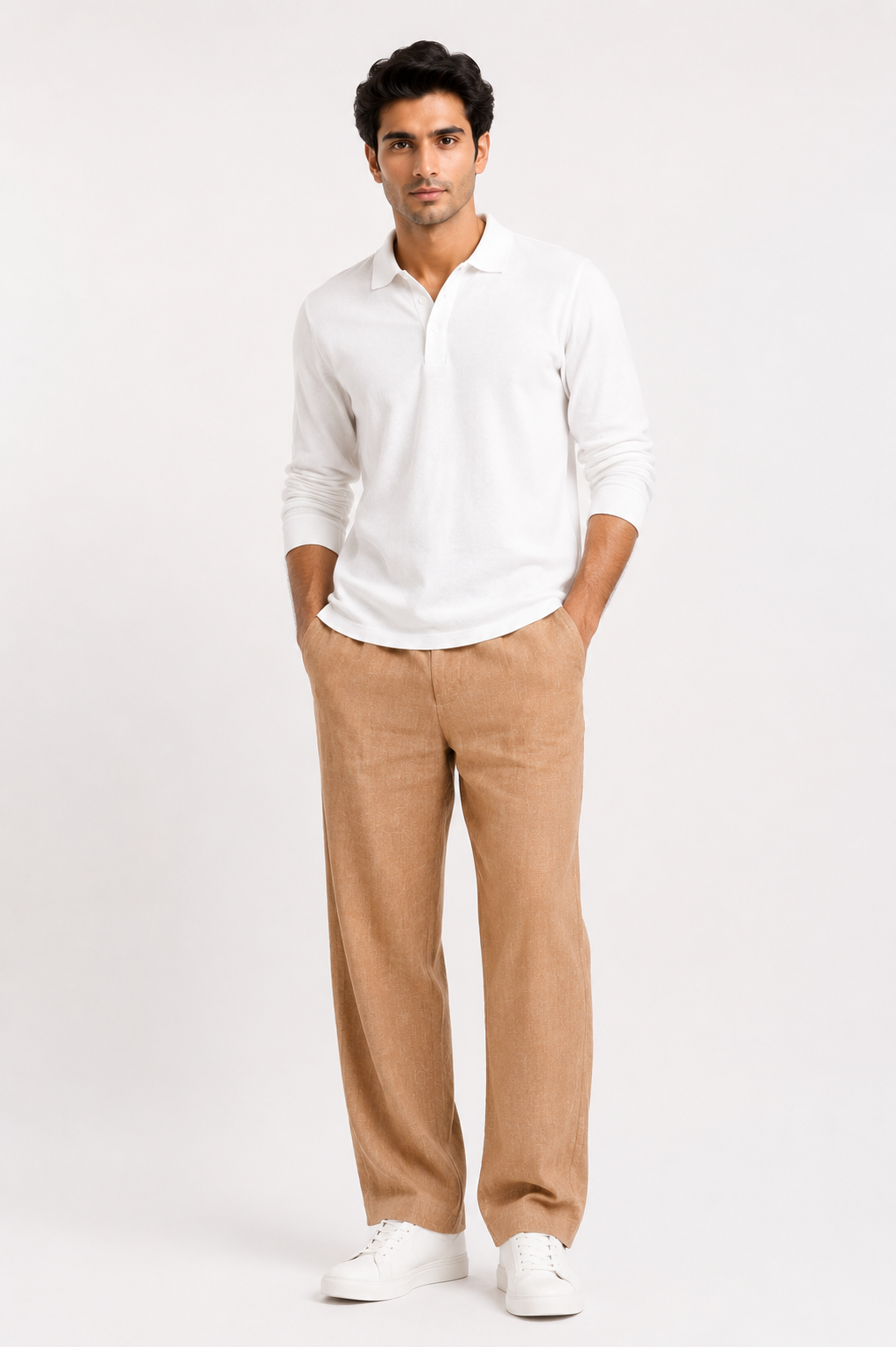 Camel  Linen  Pant for Men