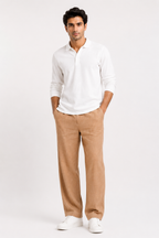 Camel  Linen  Pant for Men