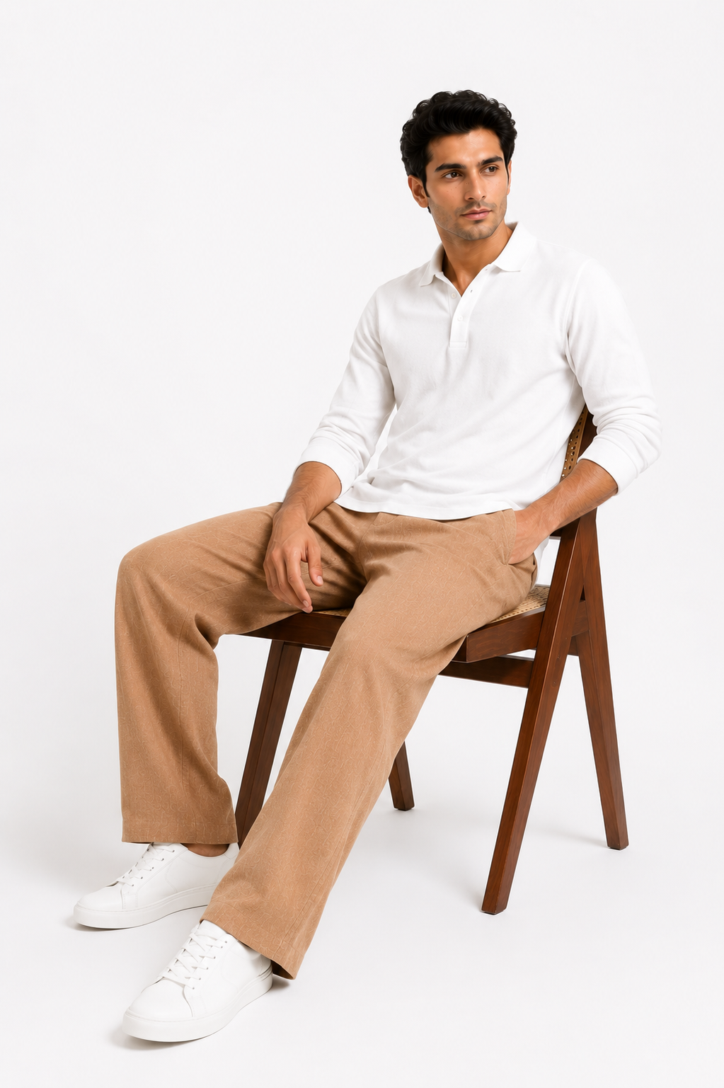 Camel  Linen  Pant for Men