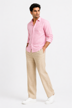 Beige Premium Linen Pant for Men