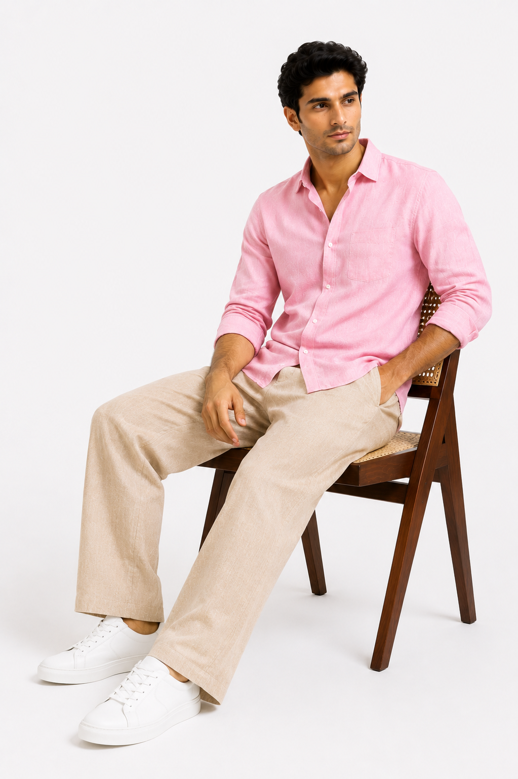 Beige Premium Linen Pant for Men