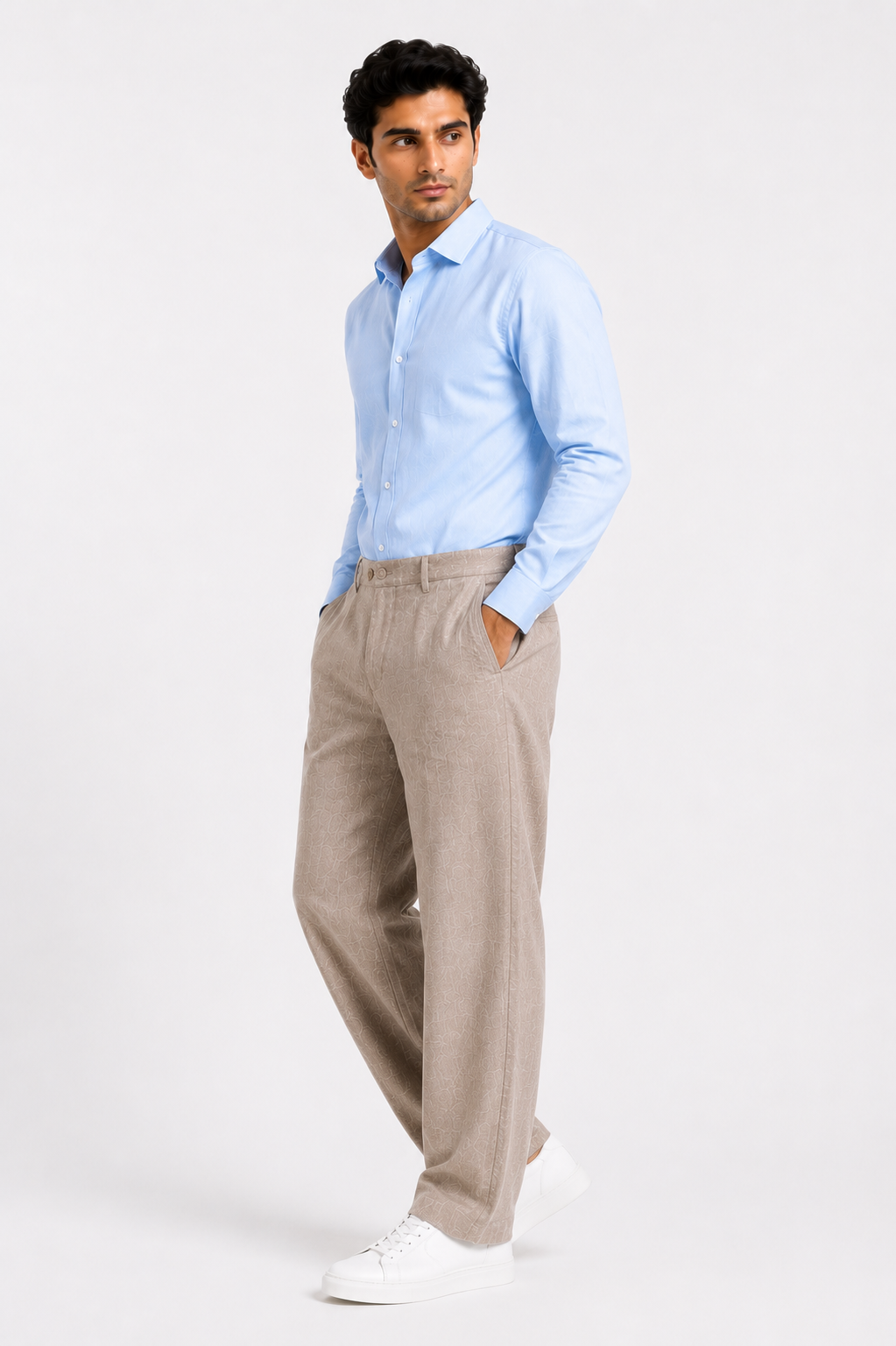 Flat Tan Premium Linen Pant for Men