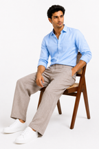 Flat Tan Premium Linen Pant for Men