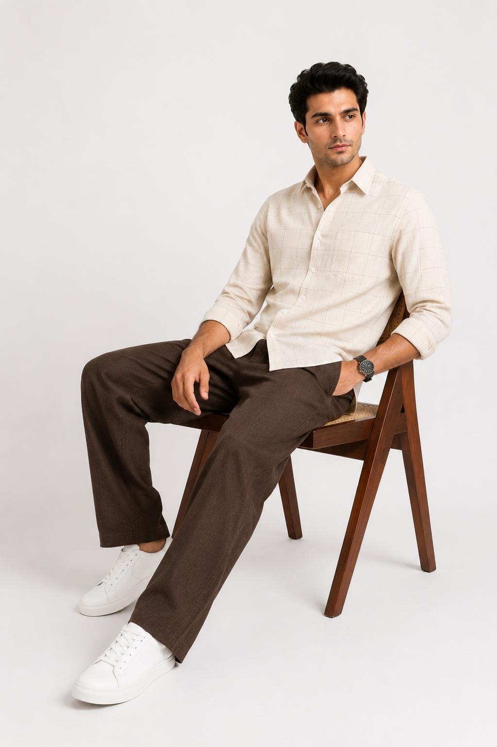 Coffee Premium Linen Pant for Men