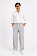 Ash Grey Linen Pant for Men