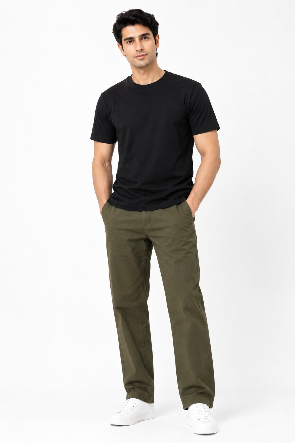 Mehndi Suede Touch Chinos