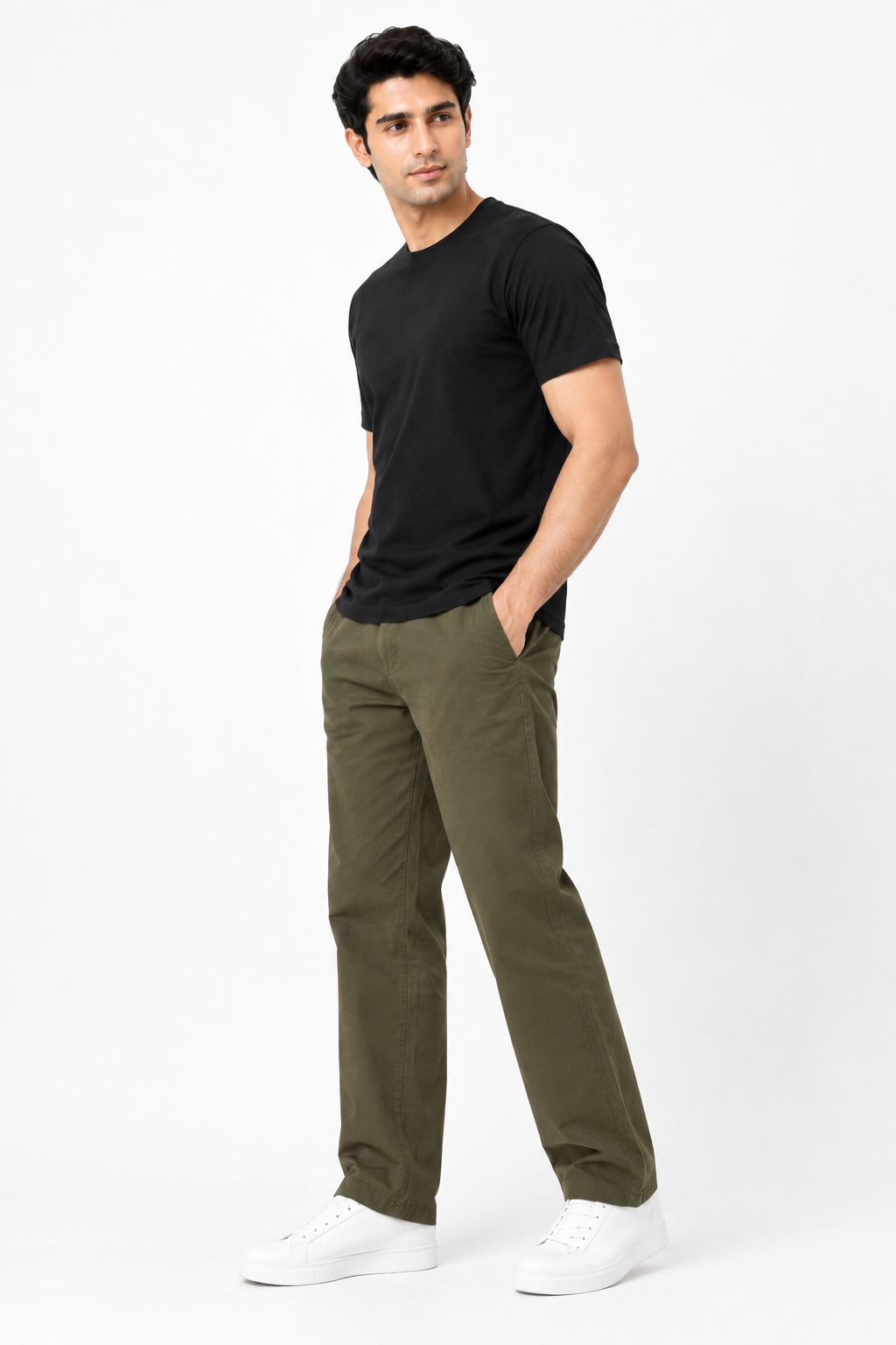 Mehndi Suede Touch Chinos