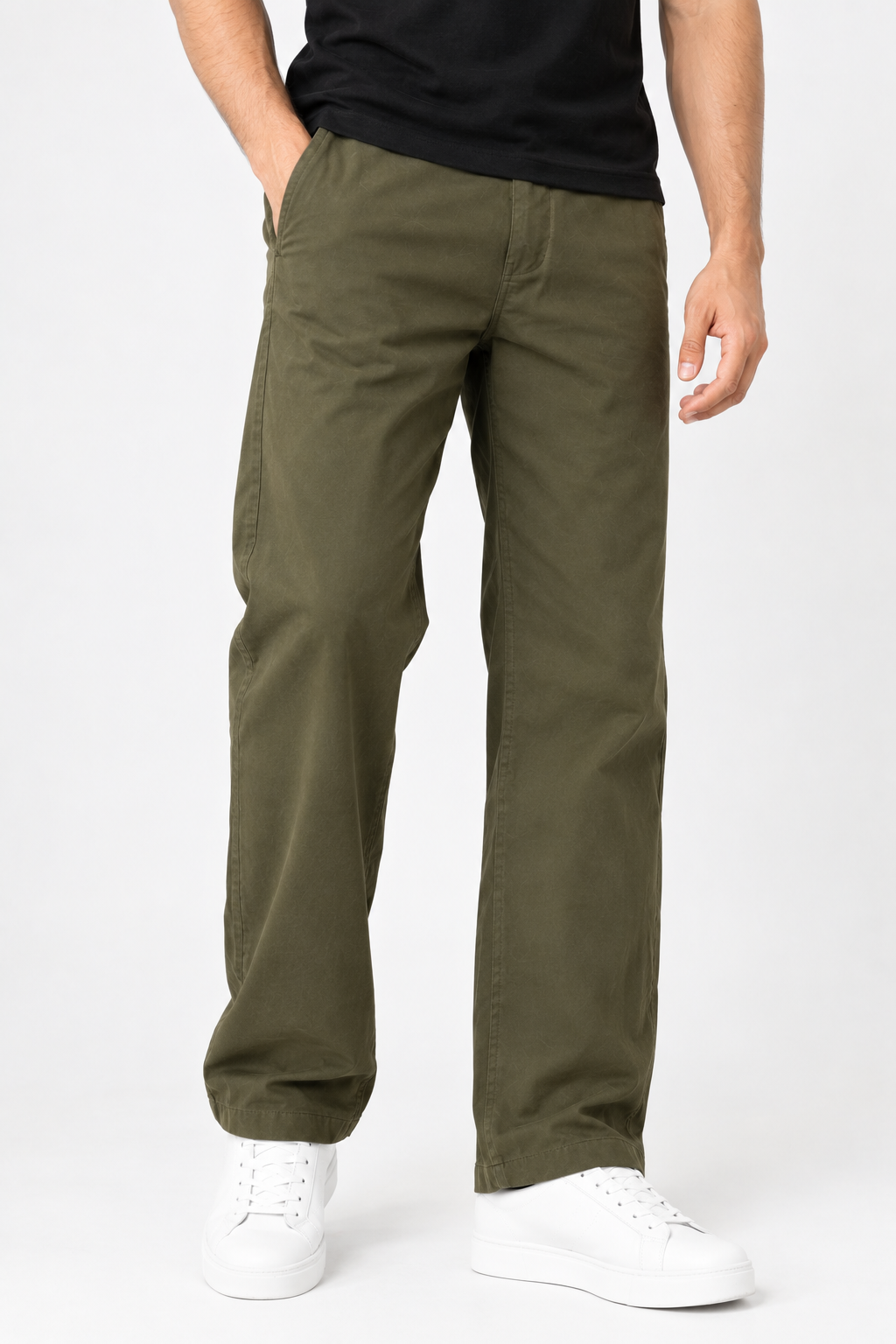 Mehndi Suede Touch Chinos