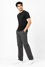 Dark Grey Suede Touch Chinos