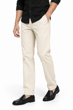Cream Suede Touch Chinos