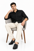 Cream Suede Touch Chinos