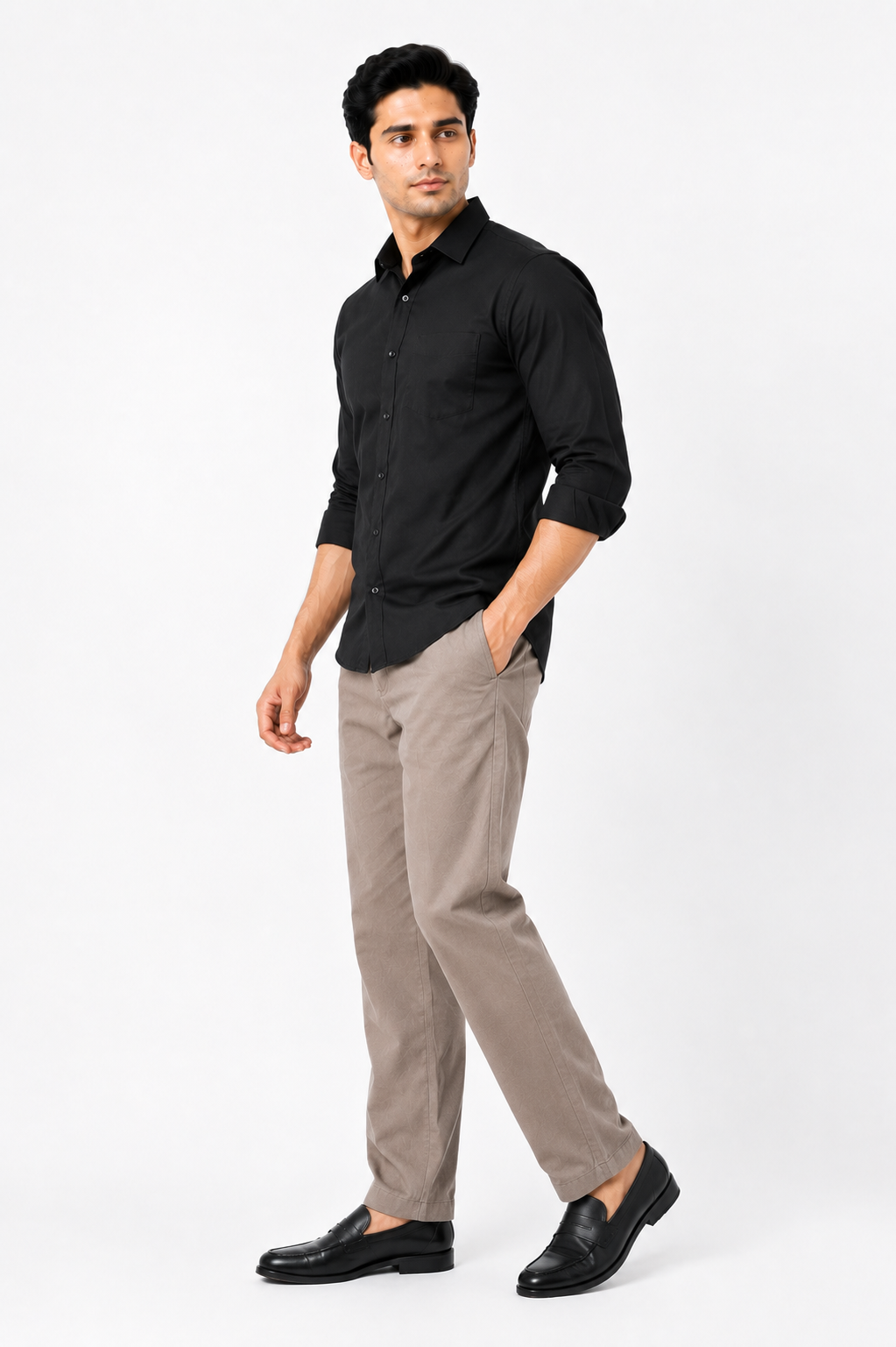 Camel Suede Touch Chinos