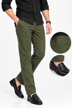Olive  Suede Touch Chinos