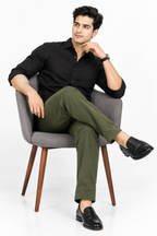 Olive  Suede Touch Chinos